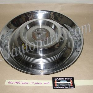 OEM 1954 1955 Cadillac  Deville Eldorado Fleetwood 15" HUBCAP HUB CAP WHEEL COVER w/ CENTER CAP MEDALLION #005