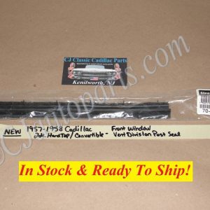 NEW 1957 1958 CADILLAC DEVILLE ELDORADO 2 DOOR FRONT VENT WINDOW DIVISION VERTICAL WEATHERSTRIP SEAL PAIR