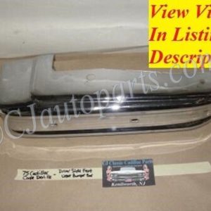 OEM 1974 1975 1976 Cadillac Deville Calais Fleetwood LEFT DRIVER SIDE FRONT BUMPER UPPER END CORNER BAR #3516089