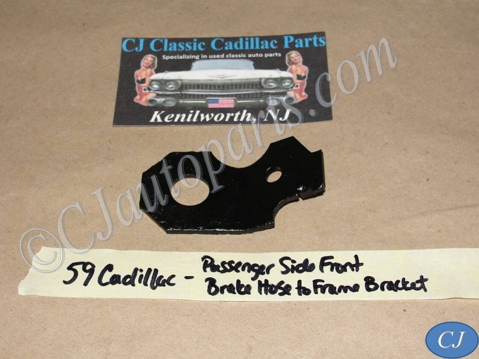 OEM 1959 1960 Cadillac Deville Eldorado Fleetwood RIGHT PASSENGER SIDE FRONT BRAKE HOSE TO FRAME MOUNTING BRACKET