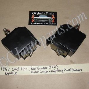 OEM 1967 1968 Cadillac Deville Calais Fleetwood REAR BUMPER END RUBBER IMPACT CUSHION WITH ADJUSTING ALIGNMENT PLATE