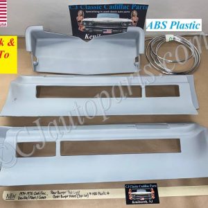 NEW ABS 1974 1975 1976 CADILLAC DEVILLE FLEETWOOD CALAIS REAR BUMPER TAIL LIGHT CENTER FILLER PANELS - 3 PIECE SET