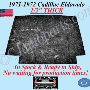 REM 1971-1972 CADILLAC ELDORADO HOOD INSULATION 1/2" THICK - IN STOCK - CADHIN115