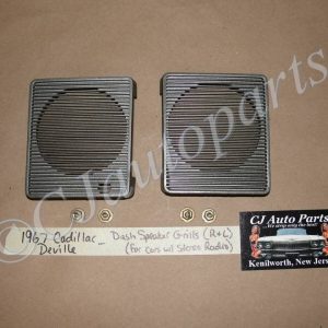 OEM 1967 1968 Cadillac Deville Eldorado Fleetwood Calais DASH STEREO SPEAKER GRILLS COVER TRIM - RIGHT & LEFT #1487754/#1493059/#1487753/#1487754