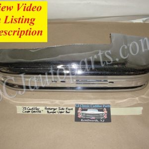 OEM 1974 1975 1976 Cadillac Deville Fleetwood Calais RIGHT PASSENGER SIDE FRONT BUMPER UPPER END CORNER BAR #3516090