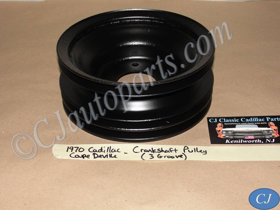 RESTORED 1970 Cadillac Deville Eldorado Fleetwood Calais 472/500 Engine STEEL CRANK CRANKSHAFT PULLEY ~ TRIPLE GROOVE