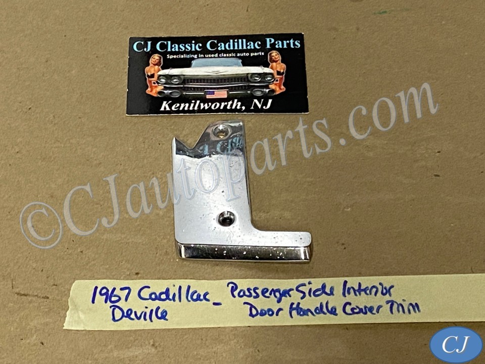 OEM 1967 Cadillac Deville Eldorado Fleetwood RIGHT PASSENGER SIDE FRONT INTERIOR SWITCH PLATE DOOR HANDLE COVER #7660320