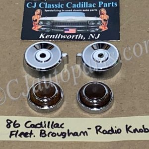 OEM 1986 Cadillac Fleetwood Brougham DASH RADIO KNOBS BEZELS ESCUTCHEONS WOODGRAIN #1618350/#1618850/#1635070