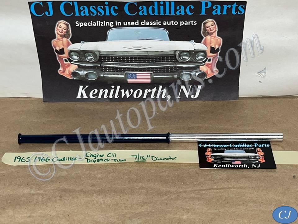 NEW 1965-1966 Cadillac Deville Eldorado Fleetwood Calais 429 ENGINE OIL DIPSTICK TUBE, 7/16" #1482940