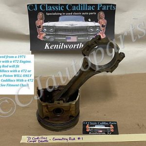 OEM 1968 1969 1970 1971 1972 1973 1974 1975 1976 Cadillac Deville Eldorado Fleetwood Calais 472/500 Engine CONNECTING ROD & PISTON #1 #1497207/#3633111