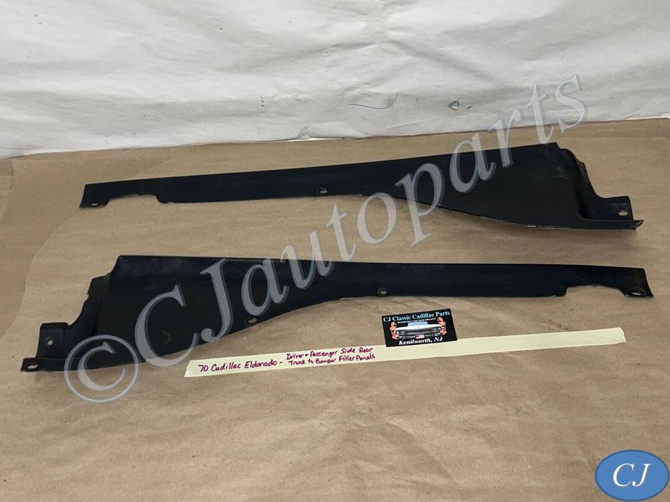 OEM 1970 Cadillac Eldorado RIGHT & LEFT REAR TRUNK TO BUMPER FILLERS PANELS TRIM COVER