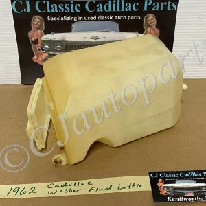 OEM 1962 Cadillac DEVILLE ELDORADO FLEETWOOD WINDSHIELD WASHER FLUID BOTTLE RESERVOIR TANK & CAP LID #1479109