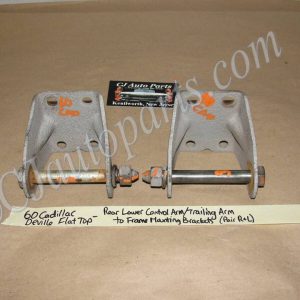 OEM 1960 1961 1962 Cadillac DEVILLE ELDORADO FLEETWOOD PAIR REAR LOWER CONTROL ARM TRAILING ARM TO FRAME MOUNTING BRACKETS WITH BOLT #1473155