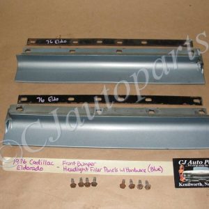OEM 1975 1976 Cadillac Eldorado FRONT BUMPER HEADLIGHT FILLERS PANELS LEFT & RIGHT #1605851 RH & #1605850 LH