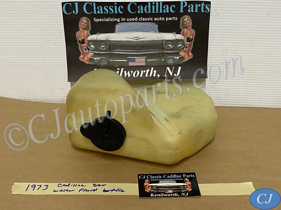 OEM 1971 1972 1973 1974 1975 1976 Cadillac Deville Fleetwood Calais Eldorado 1977 1978 Eldorado WINDSHIELD WASHER FLUID BOTTLE RESERVOIR WITH NEW LID