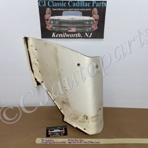 OEM 1969 1970 Cadillac Coupe Deville Convertible LEFT DRIVER SIDE REAR SEAT FILLER CONVERTIBLE TOP PISTON COVER TRIM - WHITE