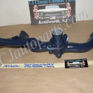RESTORED 1963 1964 1965 1966 1967 Cadillac DEVILLE ELDORADO FLEETWOOD CALAIS 429 ENGINE COOLANT CROSSOVER MANIFOLD WITH THERMOSTAT HOUSING and NEW THERMOSTAT #1484796