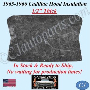 REM 1965-1966 CADILLAC DEVILLE ELDORADO FLEETWOOD CALAIS HOOD INSULATION PAD - 1/2" THICK - IN STOCK - CADHIN090