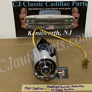 OEM 1964 Cadillac Deville Eldorado Fleetwood AUTOMATIC DIMMING HEADLIGHT SWITCH HOUSING POD KNOB WITH NEW SWITCH #1481806