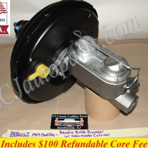 REBUILT FACTORY ORIGINAL 1967 CADILLAC DEVILLE ELDORADO CALAIS FLEETWOOD BENDIX POWER BRAKE BOOSTER & NEW MASTER CYLINDER