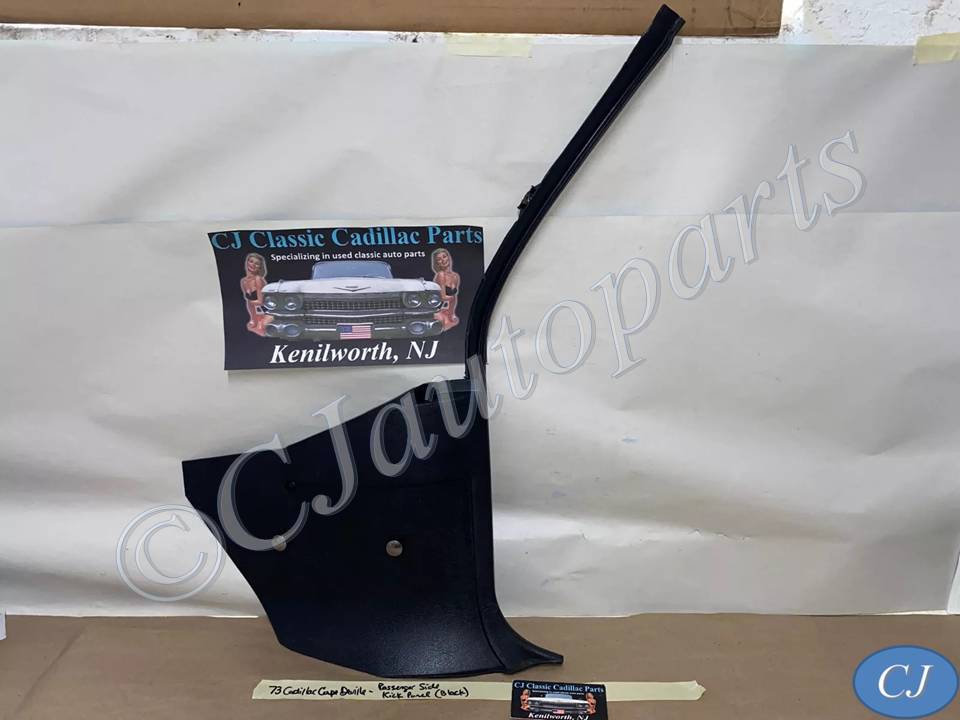 OEM 1971 1972 1973 1974 1975 1976 Cadillac Deville Eldorado Fleetwood Calais RIGHT PASSENGER SIDE LOWER KICK PANEL TRIM - BLACK #9826586
