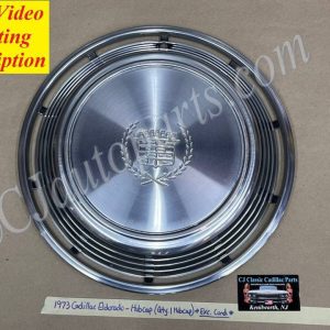 OEM 1972 1973 Cadillac Eldorado 15" HUBCAP WHEEL COVER #001 (Quantity: 1 Hub Cap)