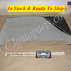 NEW 1957-1958 CADILLAC DEVILLE ELDORADO FLEETWOOD GLOVE BOX GLOVEBOX COMPARTMENT TRAY LINER INSERT- GRAY FELT
