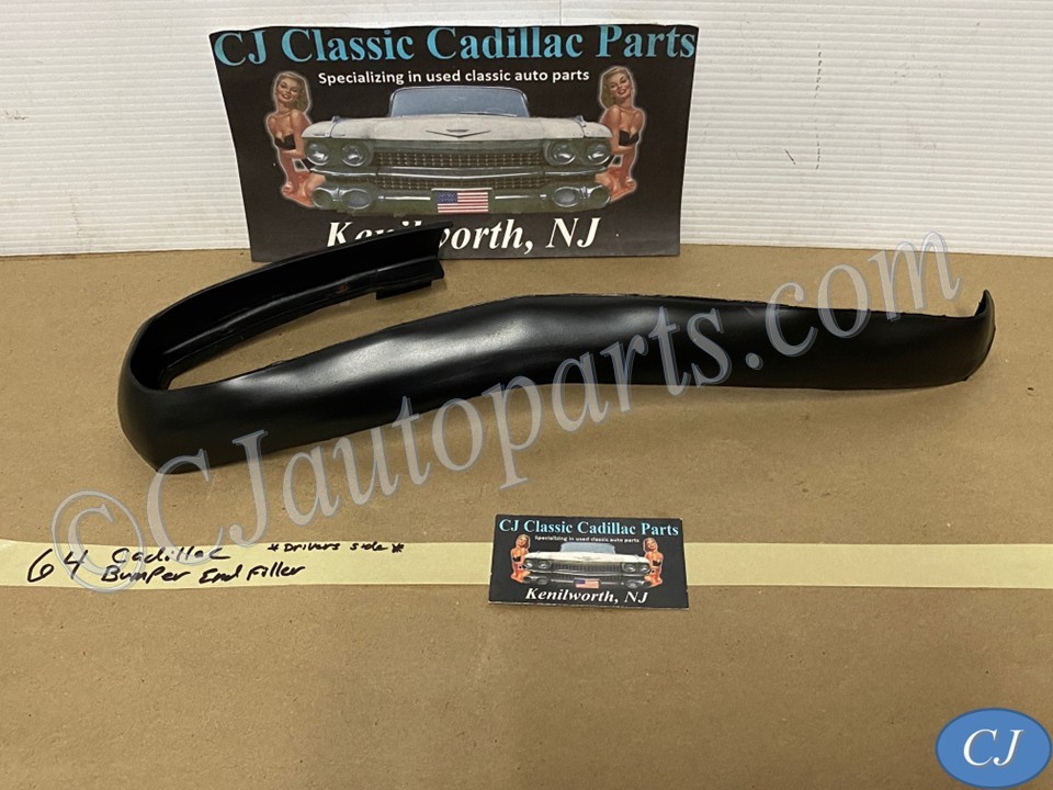 OEM 1964 Cadillac Deville Eldorado Fleetwood LEFT DRIVER SIDE RUBBER QUARTER PANEL TO REAR BUMPER END FILLERS #1481656