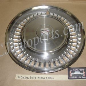 OEM 1971 1972 Cadillac Deville Fleetwood Calais 15" HUBCAP WHEEL COVER CREST EMBLEM #0002