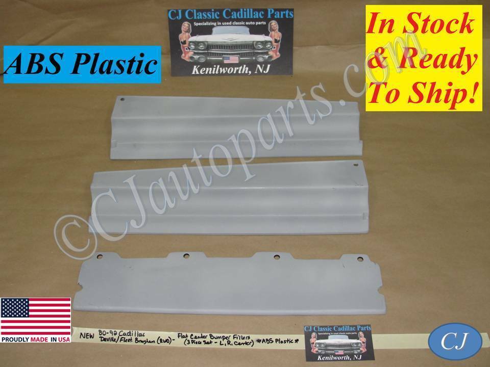 NEW ABS 1980 1981 1982 1983 1984 1985 1986 1987 1988 1989 1990 1991 1992 CADILLAC DEVILLE FLEETWOOD BROUGHAM RWD FLAT CENTER TRUNK TO BUMPER FILLER PANELS - 3 PIECE SET