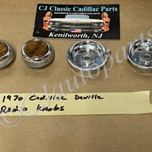 OEM 1970 Cadillac Deville Eldorado Fleetwood Calais Commercial Chassis DASH RADIO KNOBS BEZELS ESCUTCHEONS #1495377/#1495171