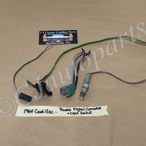 OEM 1963 1964 Cadillac Deville Eldorado Fleetwood DASH RADIO WIRE HARNESS PIGTAIL CONNECTORS & LIGHT SOCKET