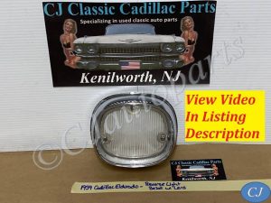 OEM 1959 Cadillac Fleetwood Eldorado BACK-UP REVERSE LIGHT LENS BEZEL ESCUTCHEON #5949903