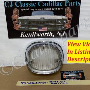 OEM 1959 Cadillac Fleetwood Eldorado BACK-UP REVERSE LIGHT LENS BEZEL ESCUTCHEON #5949903
