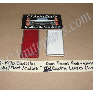 NEW 1969 1970 Cadillac Deville Fleetwood Calais DOOR INTERIOR COURTESY LIGHT RED & WHITE LENS