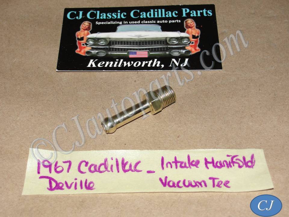 OEM 1967 Cadillac Deville Eldorado Fleetwood Calais 429 Engine INTAKE MANIFOLD VACUUM PORT TEE FITTING CONNECTOR SINGLE OUTLET #1471898