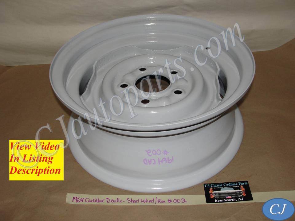 OEM 1961 1962 1963 1964 Cadillac Deville Eldorado Fleetwood ELECTROFUSE STEEL WHEEL RIM #002