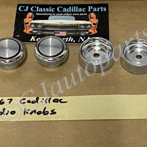 OEM 1967 1968 Cadillac Deville Eldorado Fleetwood Calais  DASH RADIO KNOBS BEZELS ESCUTCHEONS #1487060
