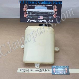 OEM 1968 1969 1970 Cadillac Deville Fleetwood Calais ,1970 Eldorado WINDSHIELD WASHER FLUID BOTTLE RESERVOIR TANK & NEW LID
