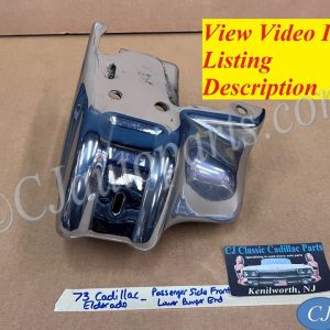OEM 1973 Cadillac Eldorado RIGHT PASSENGER SIDE FRONT BUMPER END LOWER #3515595