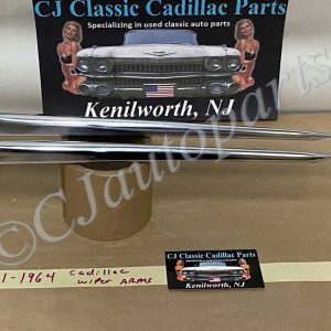 OEM 1961 1962 1963 1964 Cadillac Deville Eldorado Fleetwood TRICO WINDSHIELD WIPER ARMS - LEFT & RIGHT - POLISHED #1472098/#1472099