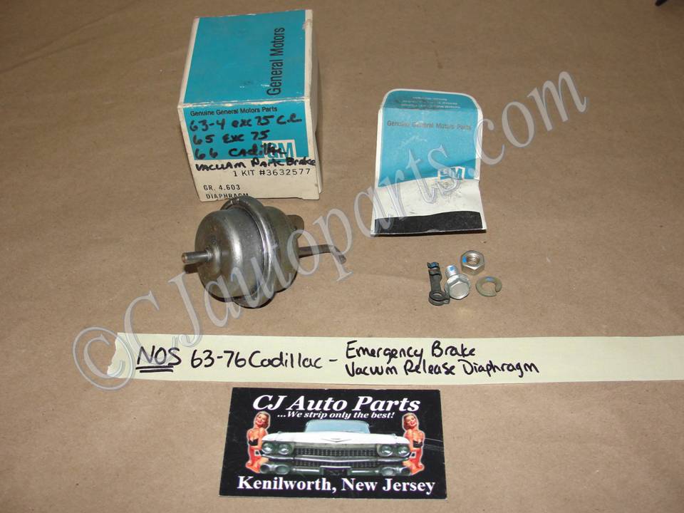 NOS GM 1963 1964 1965 1966 1967 1968 1969 1970 1971 1972 1973 1974 1975 1976 CADILLAC DEVILLE FLEETWOOD ELDORADO CALAIS EMERGENCY PARKING BRAKE VACUUM RELEASE DIAPHRAGM