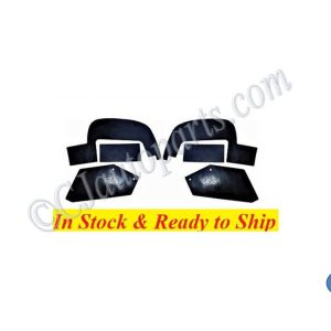 NEW 1957-1958 CADILLAC DEVILLE ELDORADO FLEETWOOD A-FRAME CONTROL ARM DUST SHIELD SPLASH GUARDS 6 PIECE KIT