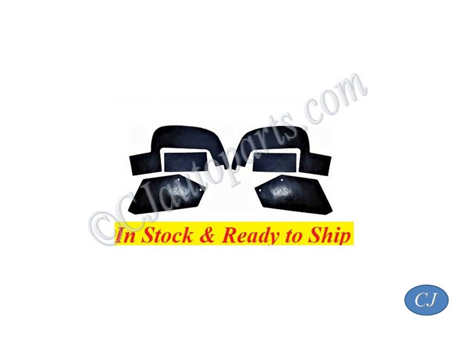 NEW 1957-1958 CADILLAC DEVILLE ELDORADO FLEETWOOD A-FRAME CONTROL ARM DUST SHIELD SPLASH GUARDS 6 PIECE KIT