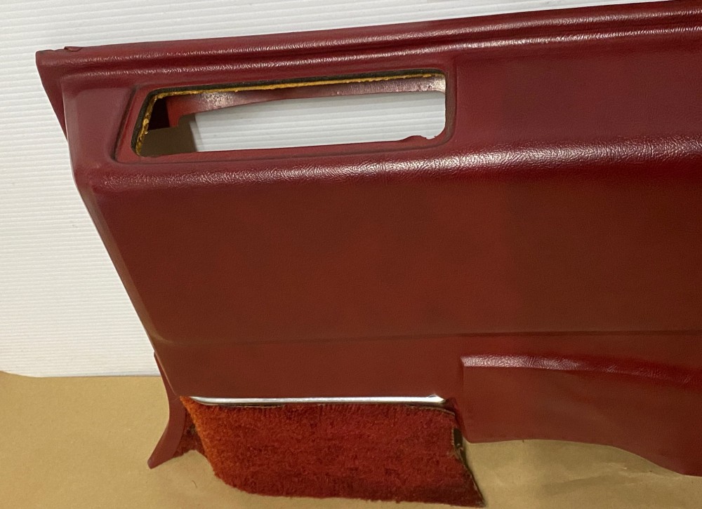 OEM 1971 1972 1973 1974 1975 1976 Cadillac Coupe Deville Calais 2 Dr RIGHT PASSENGER SIDE REAR LOWER DOOR PANEL ARM REST ~ RED - Image 3