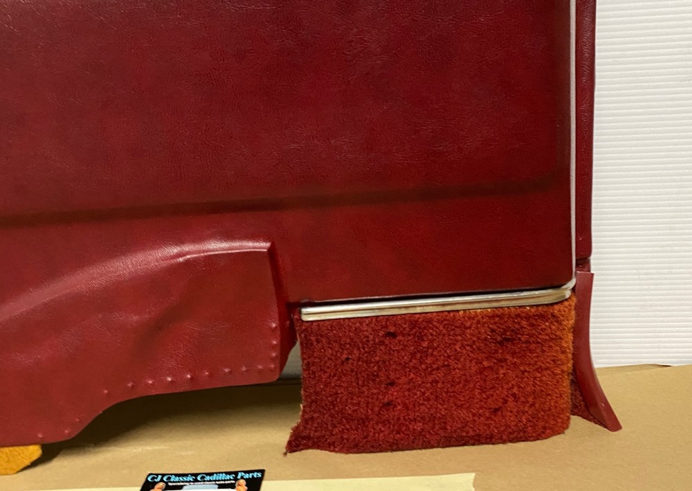OEM 1971 1972 1973 1974 1975 1976 Cadillac Coupe Deville Calais 2 Dr LEFT DRIVER SIDE REAR LOWER DOOR PANEL ARM REST ~ RED - Image 9
