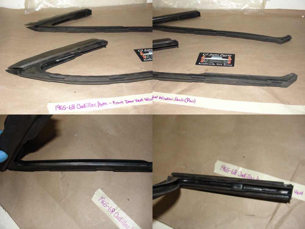 NEW STEELE RUBBER 1965 1966 1967 1968 GM CADILLAC DEVILLE ELDORADO CALAIS FRONT DOOR VENT WINDOW WEATHERSTRIP SEALS 38-0091-55 (PAIR) - Image 11