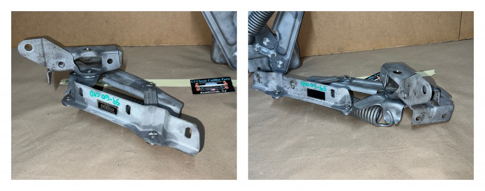 REBUILT 1959 - 1960 Cadillac Deville Eldorado Fleetwood HOOD HINGES WITH NEW RIVETS - LEFT & RIGHT - Image 24