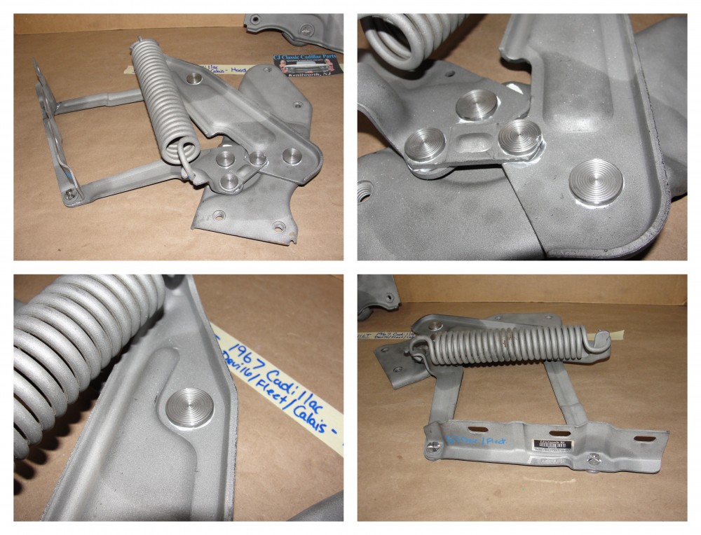 REBUILT 1967 CADILLAC DEVILLE FLEETWOOD CALAIS HOOD HINGES & SPRINGS & NEW RIVETS - Image 8