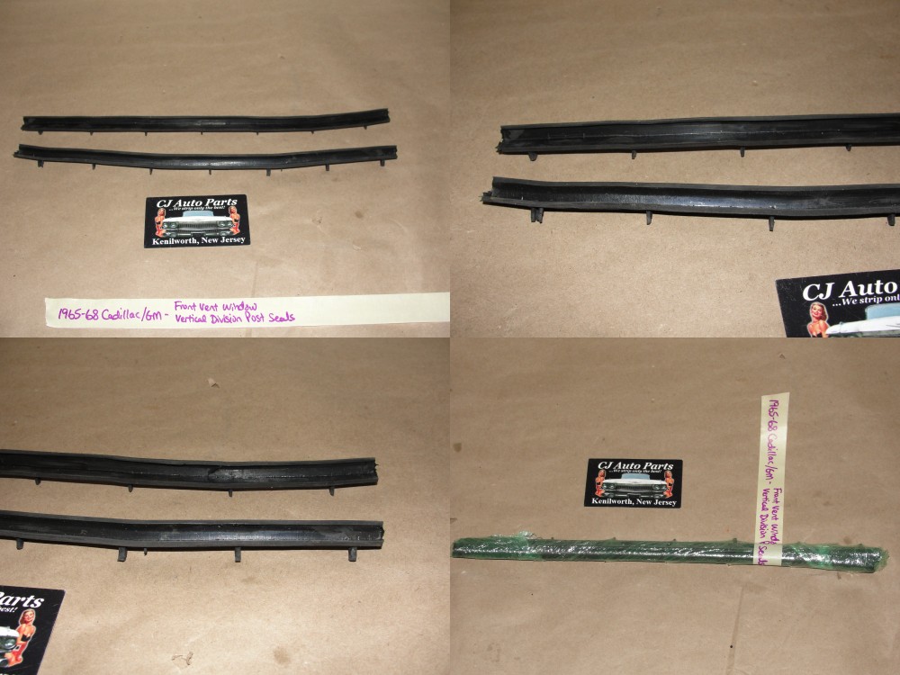 NEW STEELE RUBBER 1965 1966 1967 1968 GM CADILLAC DEVILLE ELDORADO CALAIS FRONT VENT WINDOW VERTICAL DIVISION POST BAR WEATHERSTRIP SEALS #70-0843-56 (PAIR) - Image 11